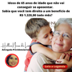 E terá direito se nunca contribuiu com o INSS ou se tem poucas contribuições, mas não o suficiente para se aposentar.   Veja aqui 3 idosos que têm direito a esse benefício:   1) Mãe idosa mora com o filho casado que tem renda mensal de R$ 10.000,00: ela tem direito ao BPC LOAS porque nesse caso a renda per capita é zero. Isso mesmo, a renda do filho casado não entra no cálculo do grupo familiar e essa senhora vai conseguir o benefício sim.   2) Pai idoso que mora com o filho que vive em união estável, o qual tem renda mensal de R$ 12.000,00: segue o mesmo raciocínio acima. Filho casado, que vive em união estável ou divorciado, não entra no grupo familiar do idoso. Apenas o filho solteiro.   3) Idosa sem renda e marido que recebe aposentadoria por idade em um salário mínimo: também terá direito ao BPC LOAS. Isso porque não entra no cálculo da renda o benefício de um salário mínimo do idoso ou do deficiente, componente do grupo familiar. Importante mencionar que o cálculo da renda per capita é apenas das pessoas que vivem debaixo do mesmo teto, excluindo os filhos ou irmãos casados (divorciados e que vivem em união estável), entre outros.   ✅ Se quiser conhecer mais sobre BPC LOAS, me segue no Instagram @advogadahellen.neivadelima que lá eu entrego muitas dicas sobre esse benefício, para idosos e PCD – pessoas com deficiência.   ✅ Se quiser falar comigo me chama no WhatsApp (41) 99931-8528   No nosso Escritório atendemos online em todo o Brasil.   🛂 Forte Abraço Advogada Hellen Neiva de Lima – OAB 54.052/PR Especialista em BPC LOAS para AUTISTAS, TDAH, IDOSOS e demais benefícios do INSS.